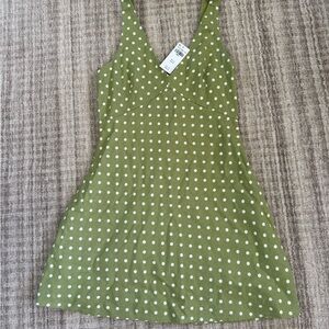 Abercrombie & Fitch Green Polka Dot Mini Dress